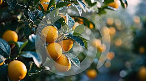 Lemons Hanging on a Lemon tree