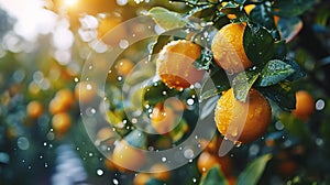 Lemons Hanging on a Lemon tree