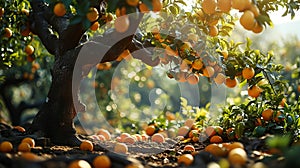 Lemons Hanging on a Lemon tree