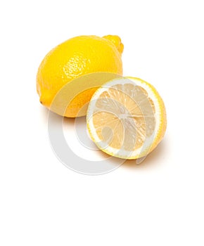 Lemons isolated on white background