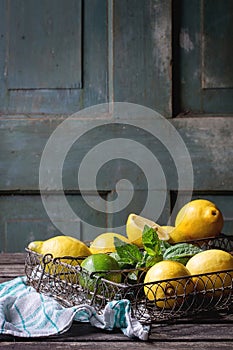 Lemons, limes and mint