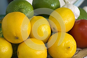 Lemons Limes Tomato Garlic Bowl Detail