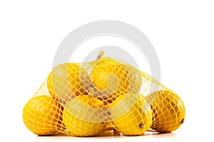 Lemons in a mesh bag
