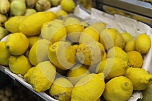 Lemons in open air market in Italy