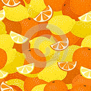 Lemons and Oranges Seamless Pattern