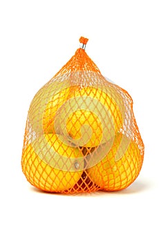 Lemons in plastic netting