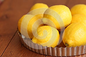 Lemons in a tart pan