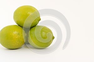 Lemons on white background photo
