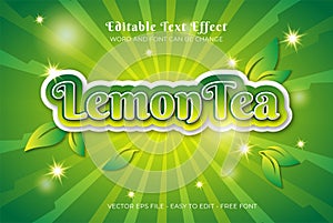 Lemon Tea Editable text effect on graphic style