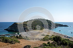 Lemos beach on Greek peninsula Sithonia