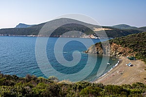 Lemos beach on Greek peninsula Sithonia