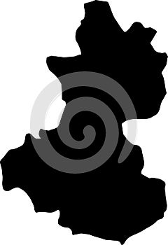 Lempira Honduras silhouette map with transparent background photo