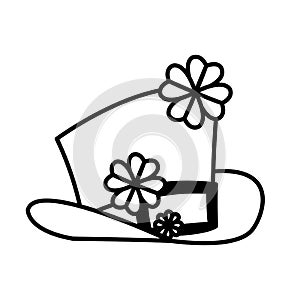 Lemprechaun tophat with clovers leafs