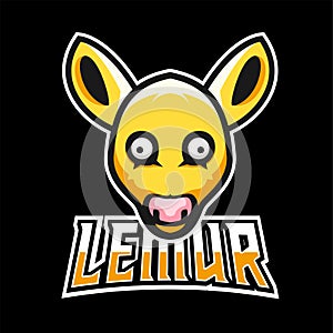 Lemur sport or esport gaming mascot logo template, for your team