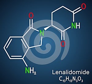 Lenalidomide molecule. It is immunomodulatory drug with antineoplastic, anti-angiogenic, anti-inflammatory properties. Structural