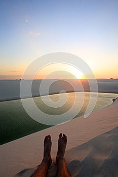 Lencois Maranhenses National Park in Brazil north Atlantic coast