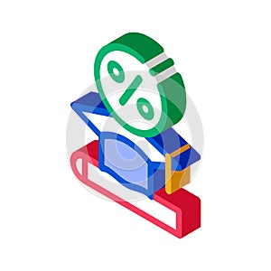 Lend Money To Pay For Tuition isometric icon vector illustration