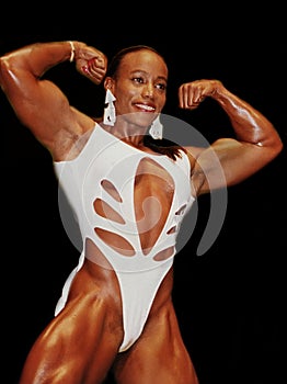 Lenda Murray Guestposes at NPC National Championships in 1991 in NYC