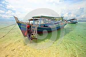 Lengkuas Island in Belitung, Indonesia