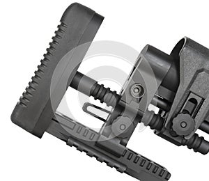 Length of pull adjustable recoil pad on a rifle