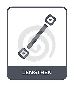 lengthen icon in trendy design style. lengthen icon isolated on white background. lengthen vector icon simple and modern flat