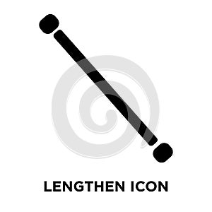 Lengthen icon vector isolated on white background, logo concept
