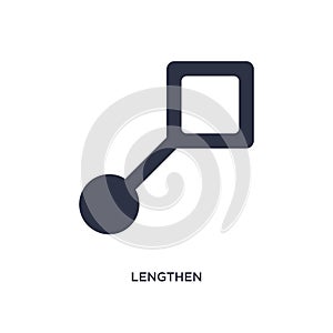 lengthen icon on white background. Simple element illustration from geometry concept