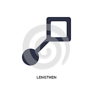 lengthen icon on white background. Simple element illustration from geometry concept photo