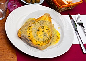 Lenguado meuniere in lemon sauce. French cuisine photo