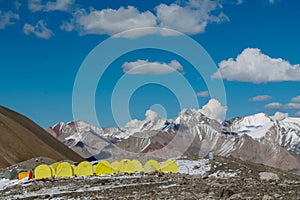 Lenin or Ibn Sina Avicenna Peak bace camp tents