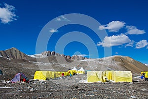 Lenin or Ibn Sina Avicenna Peak base camp tents