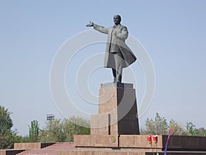 Lenin monument in the city of Osh.