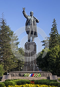 Lenin monument in Irkutsk