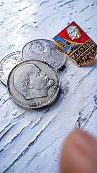 Lenin`s coins and rewards to home front workers