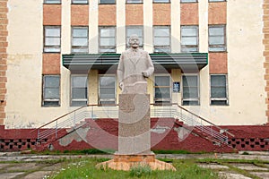Lenin statue at Pevek town Chukotka photo