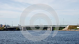 Leningradsky Bridge over the Khimki River Moscow Canal