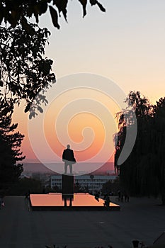 Lenins square in Pyatigorsk. Memorial Fontain of Tears