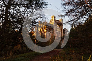 Lennox Castle ruins in winter morning light