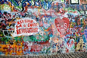 Lennon's wall in Prague