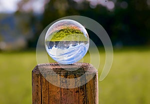 Lens ball in nature