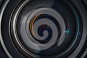 The lens of a camera