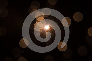 Lens Flare ,Sun Flare on black background object design