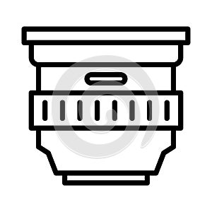 Lens vector thin line icon