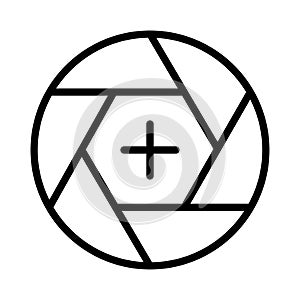 Lens vector thin line icon