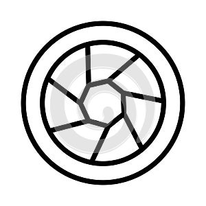 Lens vector thin line icon