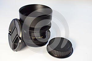 The lens that lies on a light background.