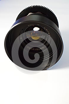 The lens that lies on a light background.