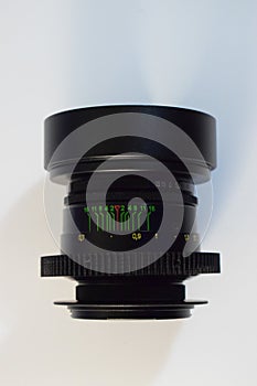 The lens that lies on a light background.