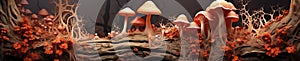 Through the lens, a mycologist's dream: the vivid, interlacing mycelium of a mushroom teeming with life