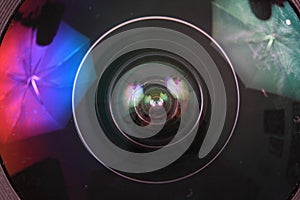 Lens of photo camera (objective)